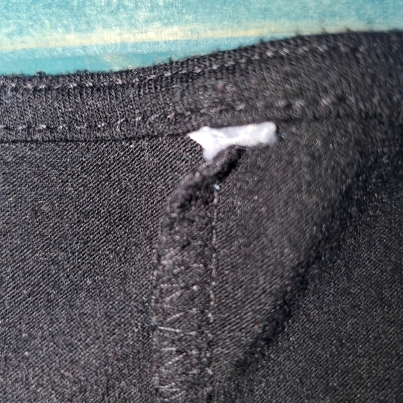 Black half sleeve top with front cut-out 1X - Picture 4 of 5